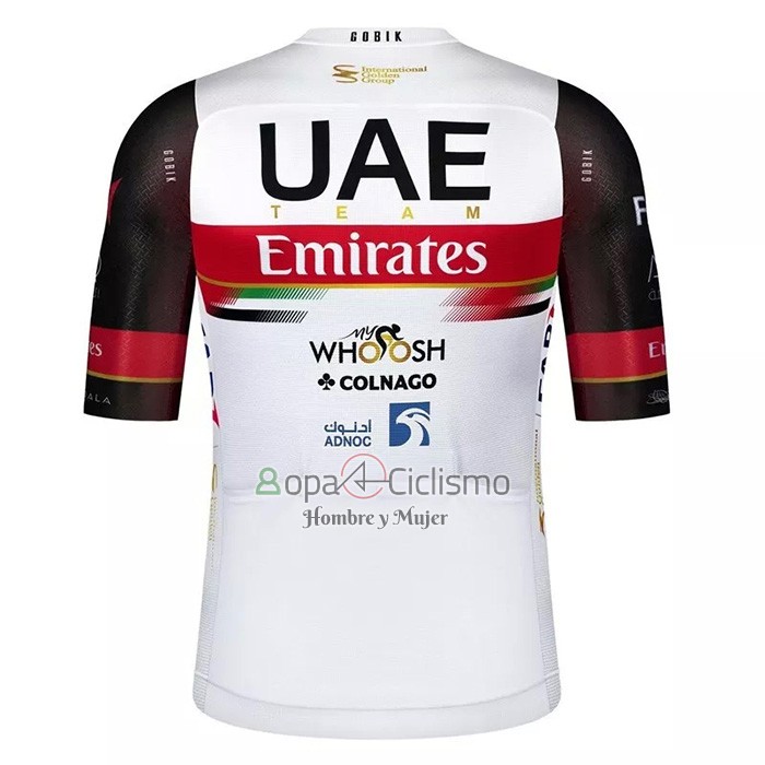 Uae Ropa Ciclismo Culotte Corto 2021 Mangas Cortas Negro Blanco Rojo